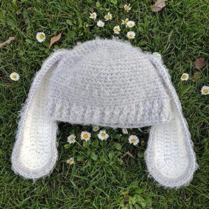NEW Huggalugs Beanies Gray Lop Eared Bunny